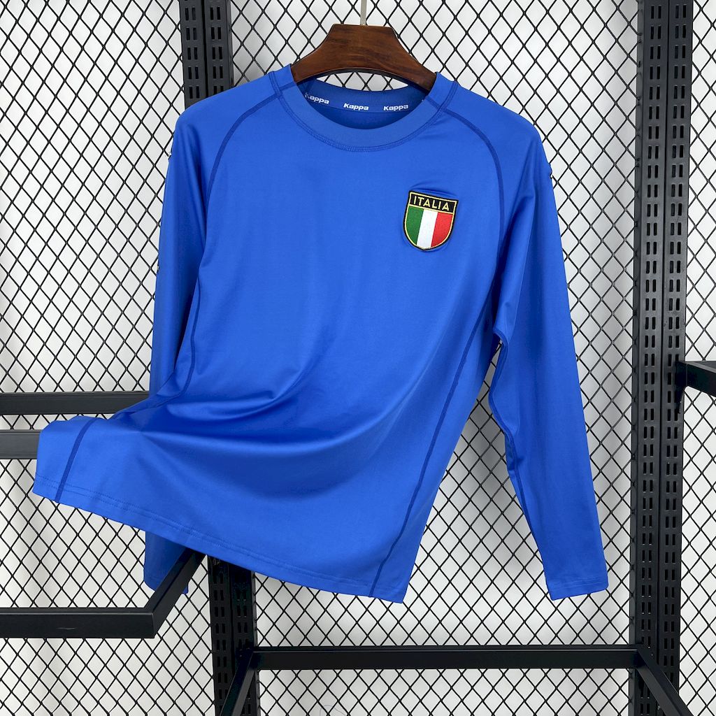 2000 Retro Long Sleeve Italy Home Football Shirt 1:1 Thai Quality