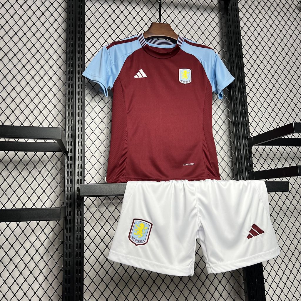 2024/2025 Aston Villa Home Football Shirt Kids Size