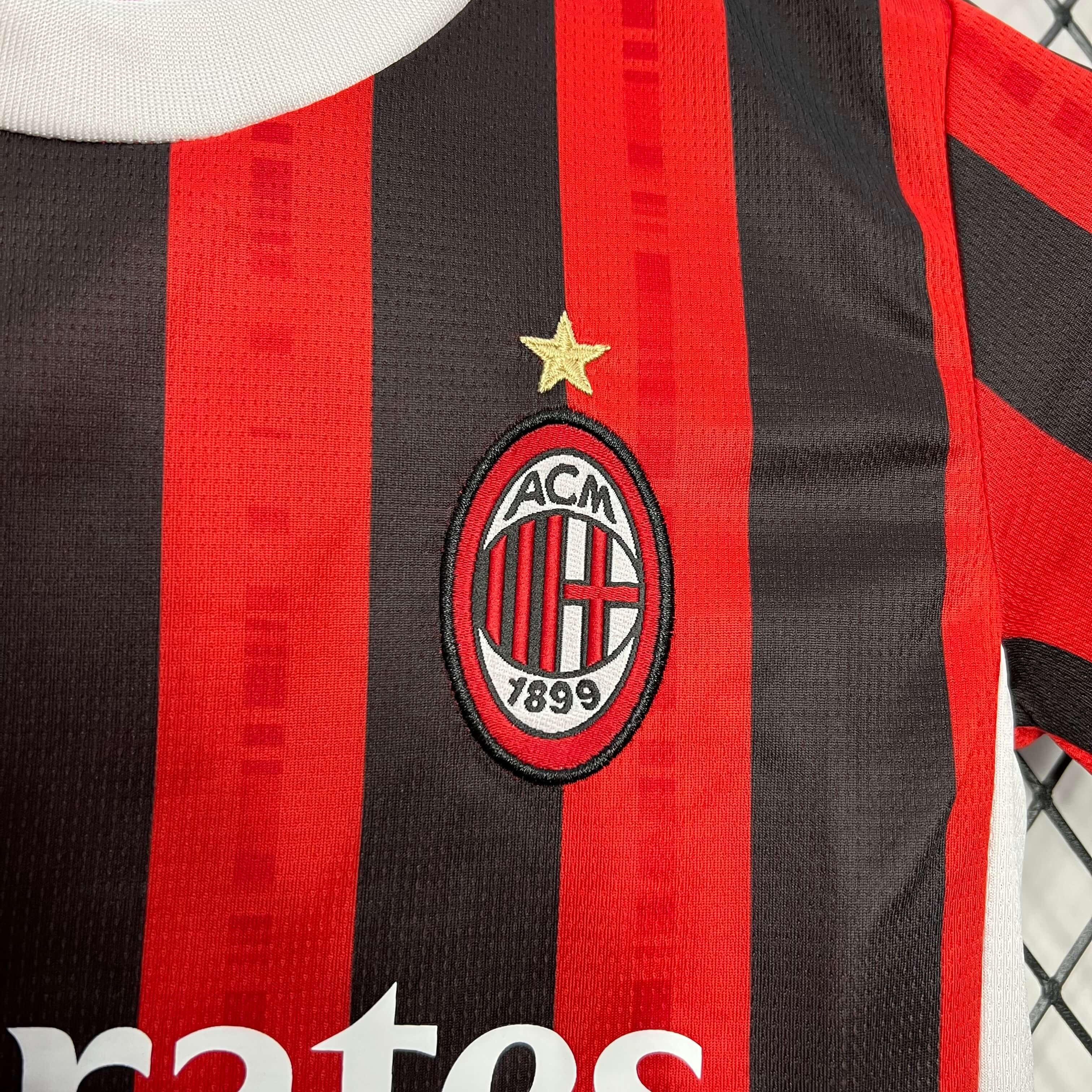 2024/2025 AC Milan Home Football Shirt Kids Size