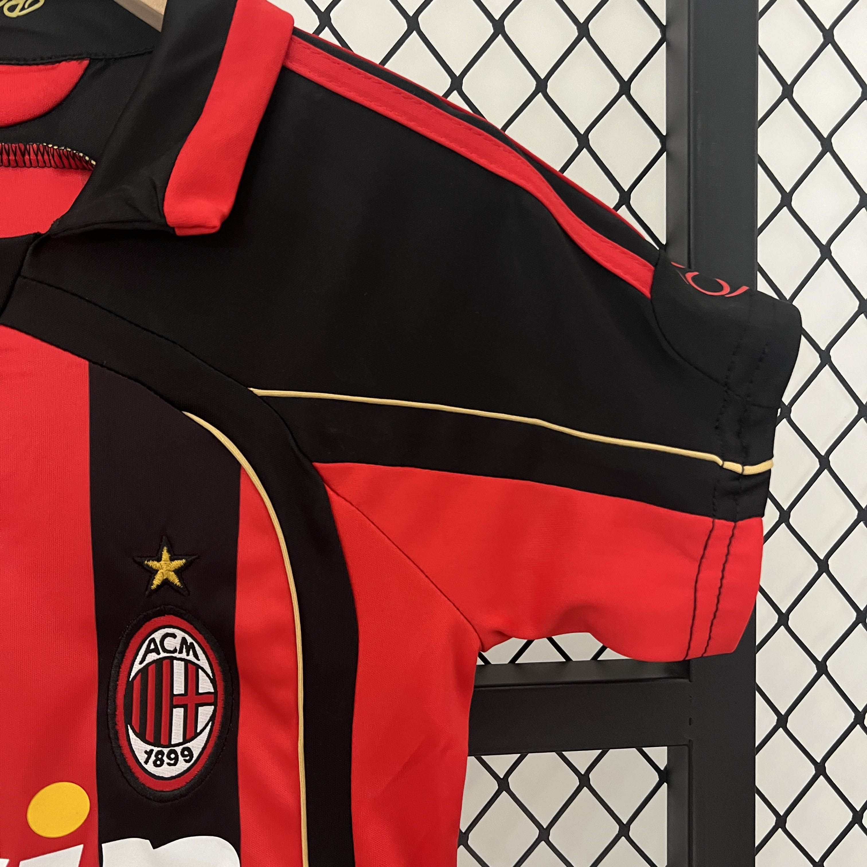 2006/2007 Retro AC Milan Home Champions League Football Shirt Kids Size