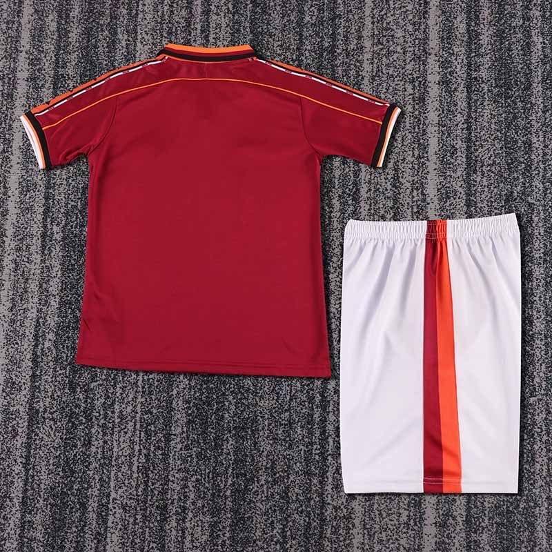 1998/1999 Retro As Roma HomeFootball Shirt Kids Size 1:1 Thai Quality!