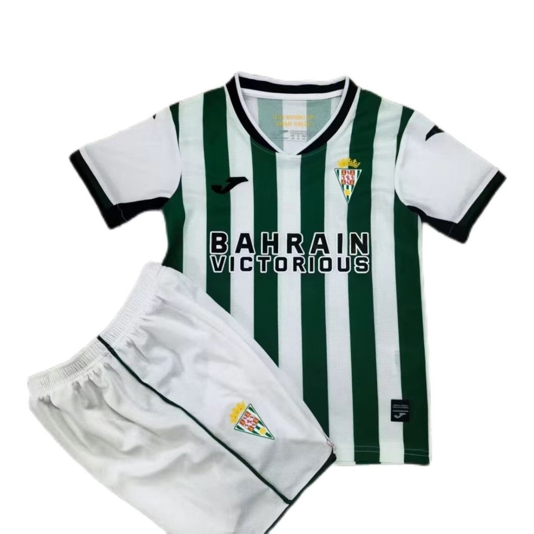 2025/2026 Cordoba CF Home FootballShirt Kids Size 1:1 Thai Quality