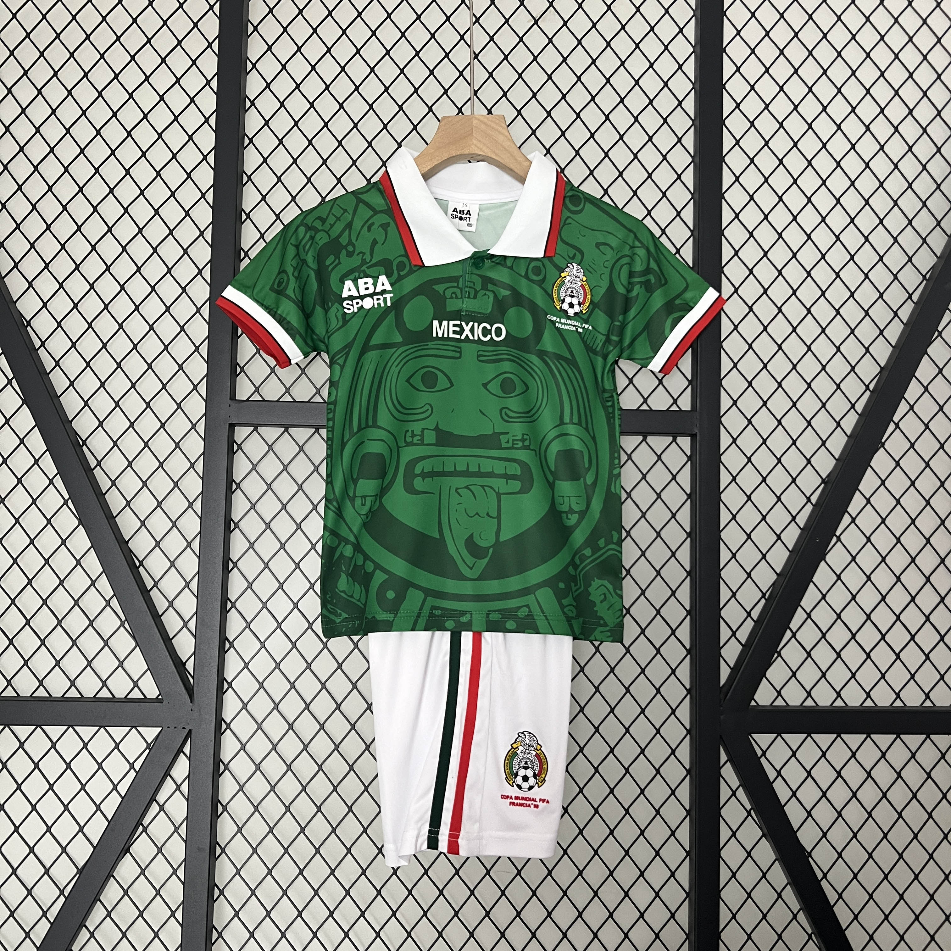 1998 Retro Mexico Home Football Shirt Kids Size