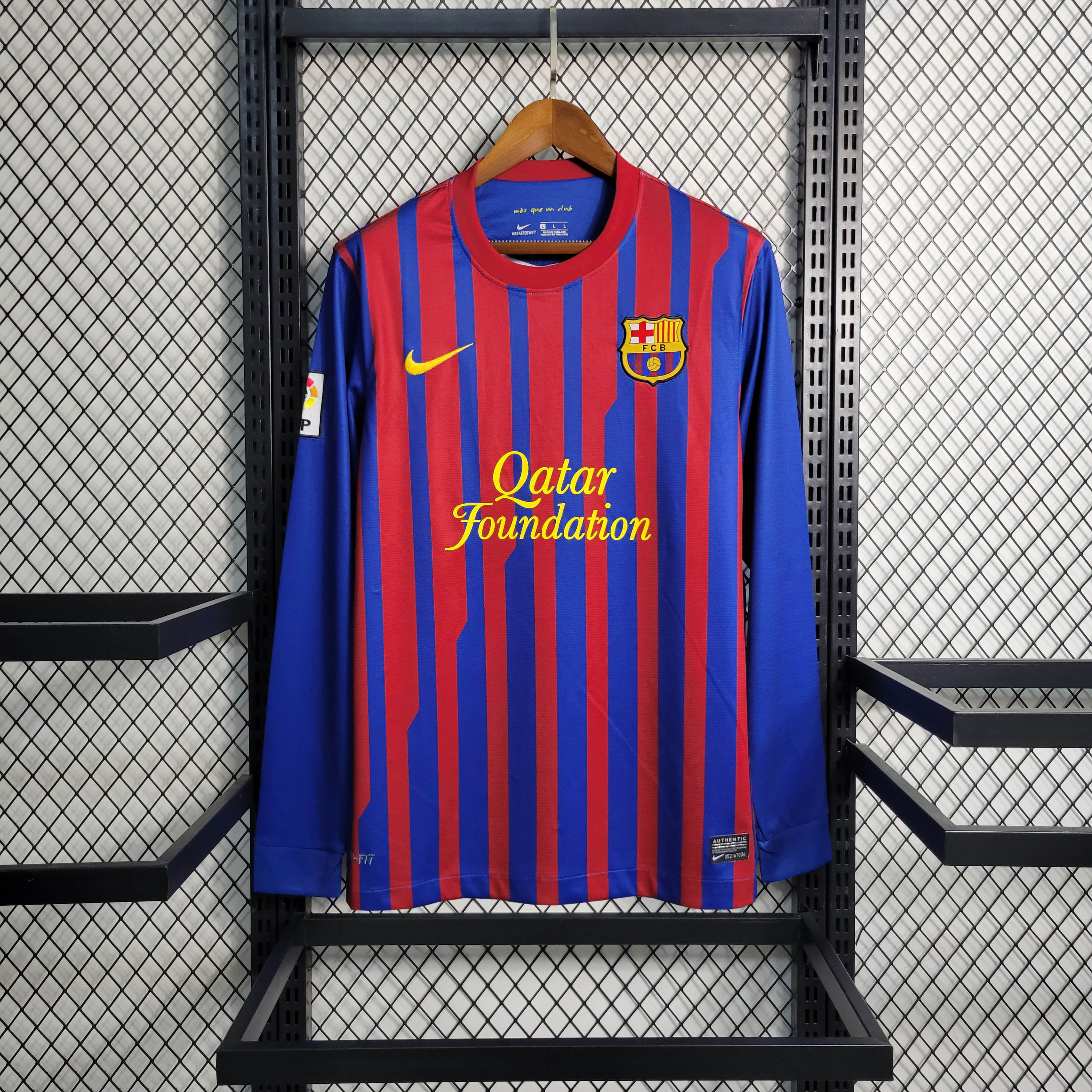2011/2012 Retro Long Sleeve Barcelona Home Football Shirt