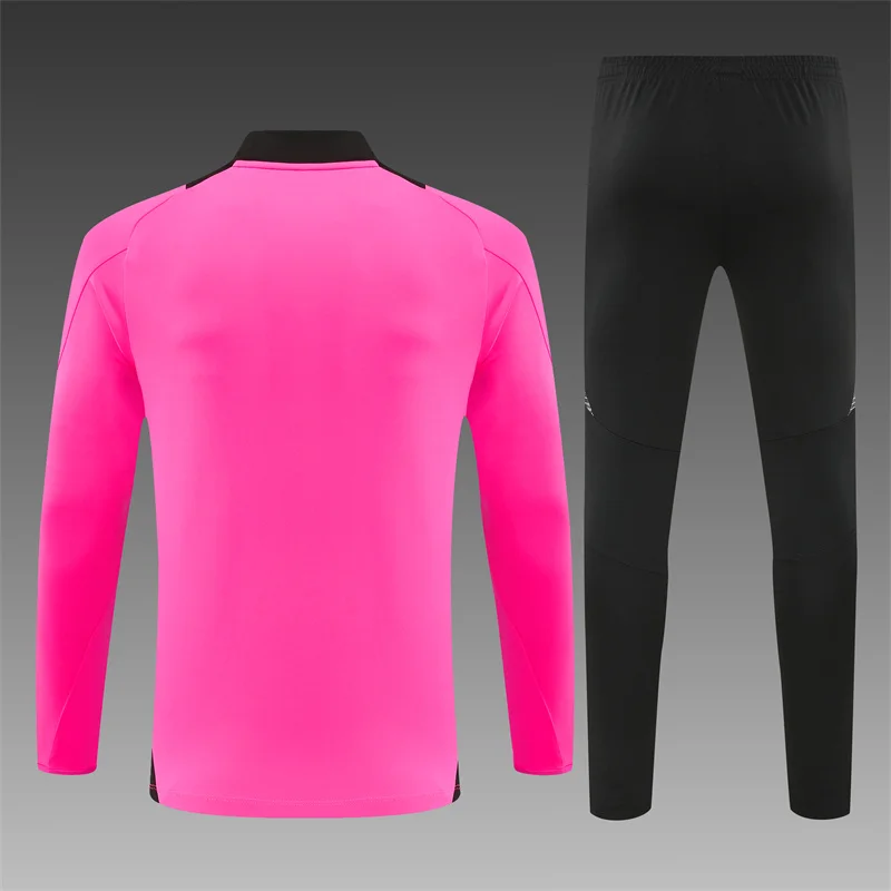 2024/2025 Real Madrid Half-Pull Training Wear Rose red Football Shirt Kids Size