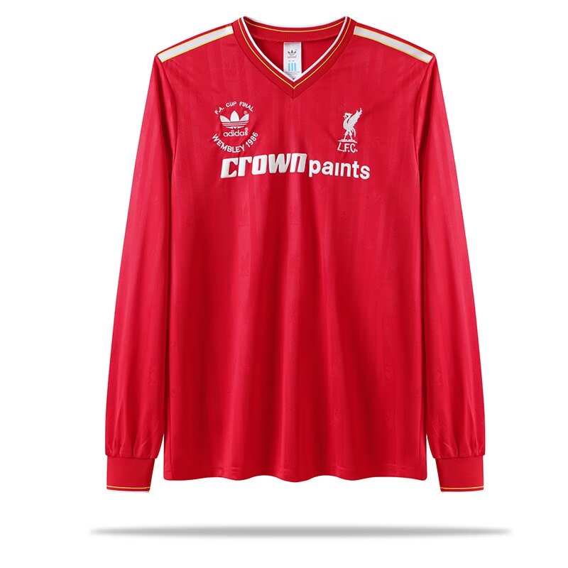 1985/1986 Retro Long Sleeve Liverpool Home Football Shirt