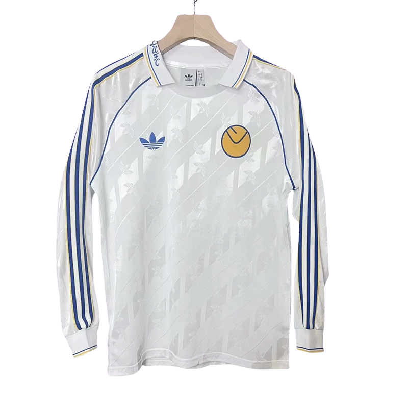 2024/2025 Retro Long Sleeve Leeds United White Football Shirt 1:1 Thai Qualit