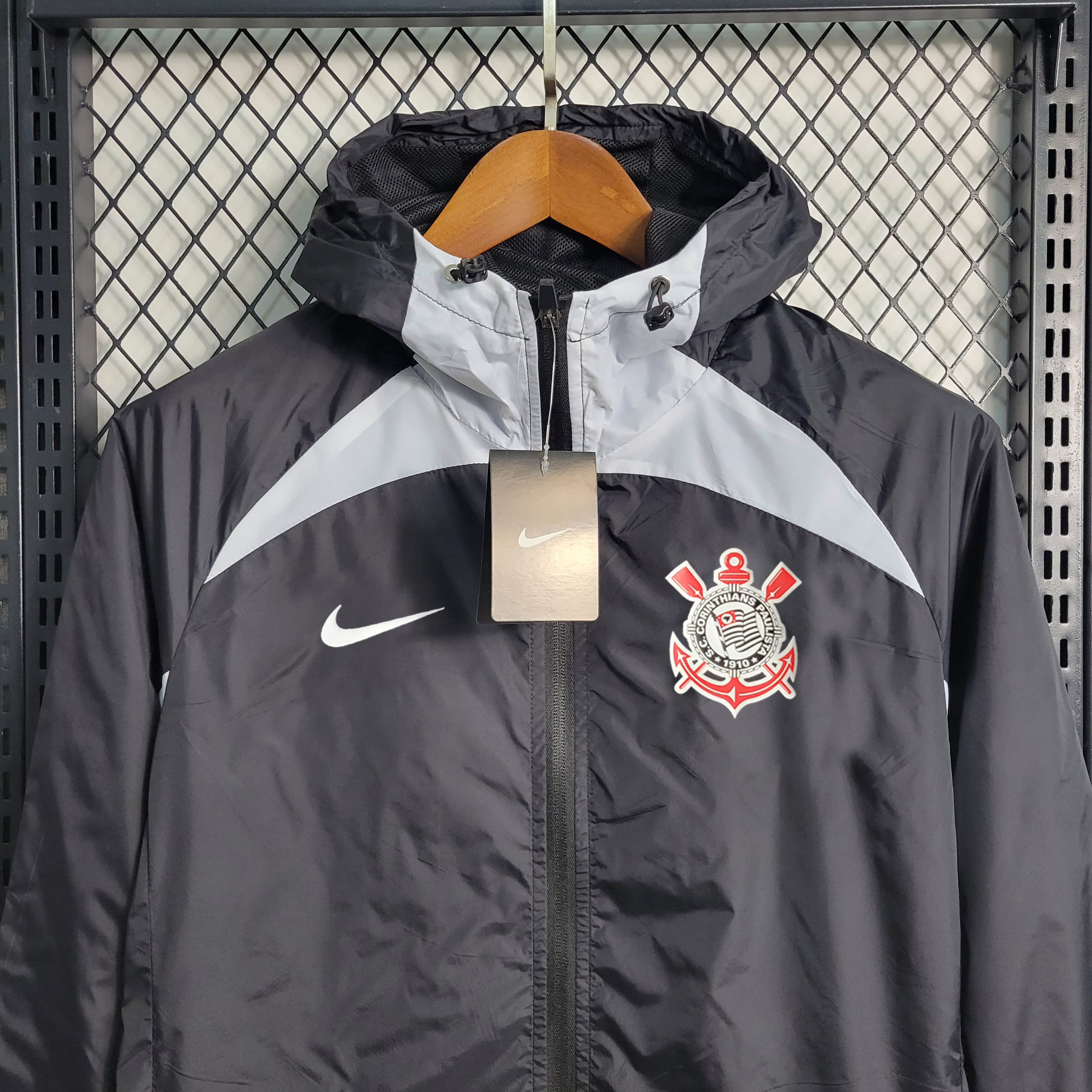 2023/2024 Corinthians Windbreaker Black Football Shirt