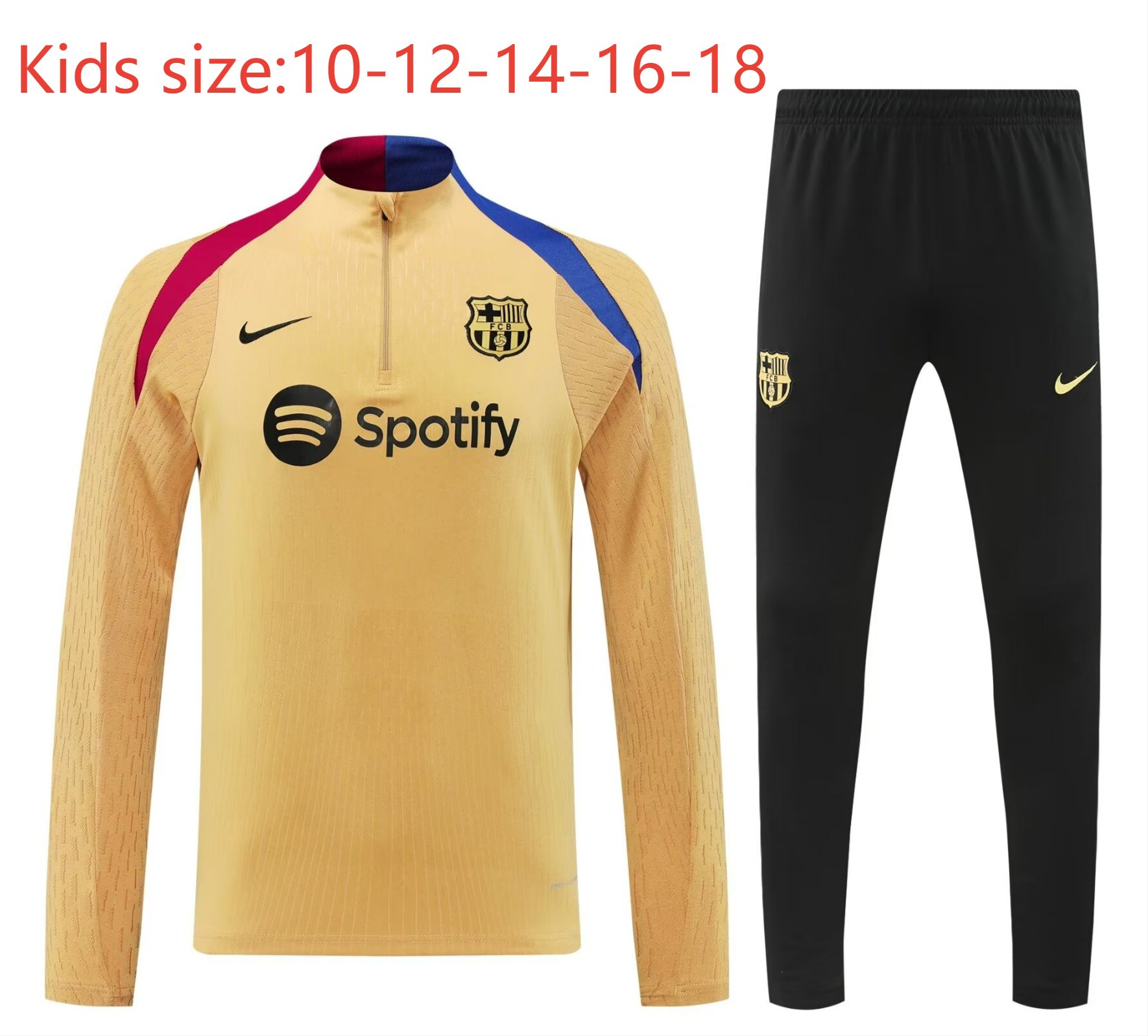 2024/2025 Kids Kit Barcelona Training Suit Football Shirt