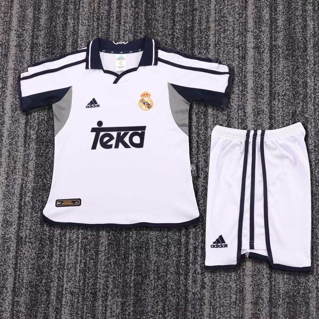 2000/2001 Retro Real Madrid HomeFootball Shirt Kids Size 1:1 Thai Quality