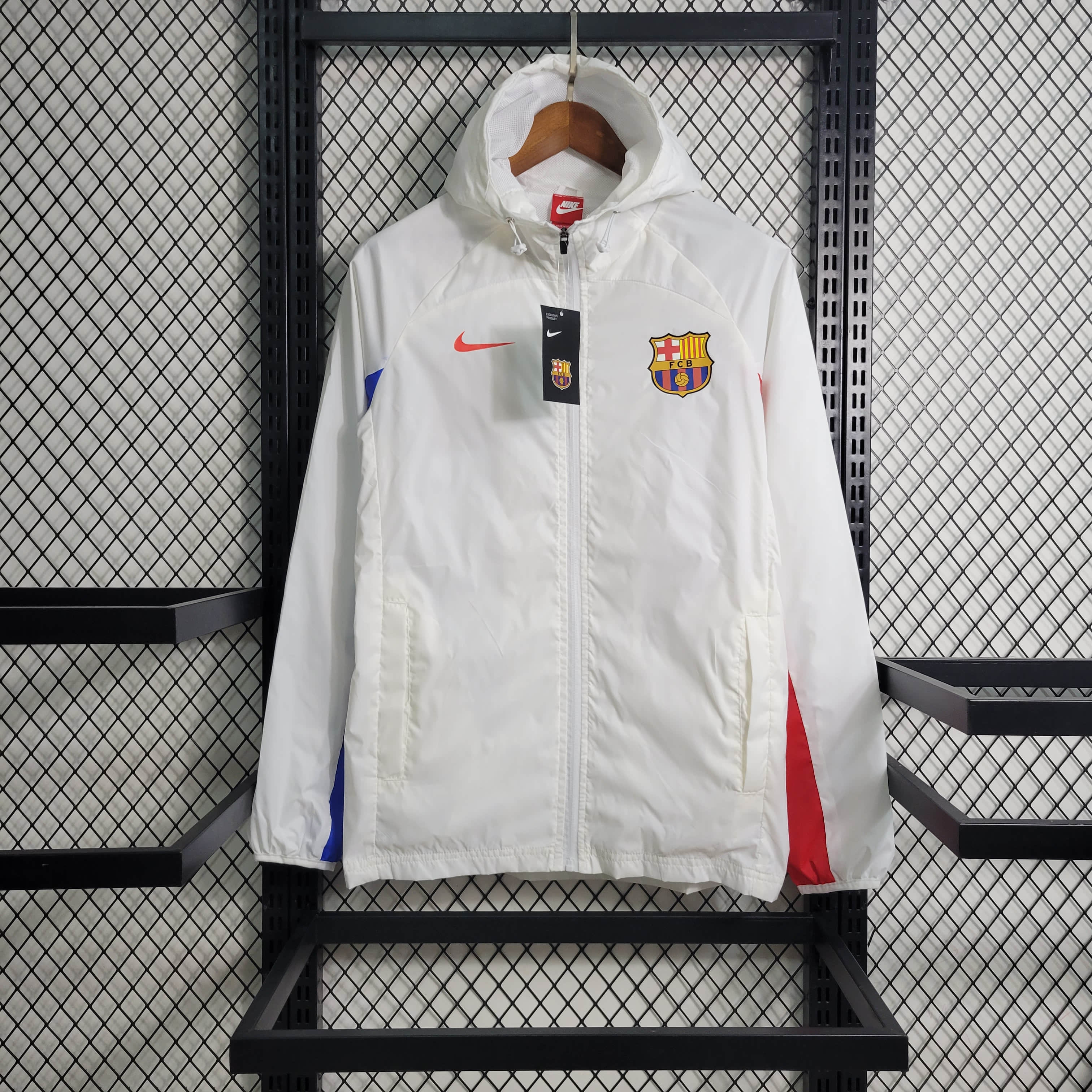 2023/2024 Barcelona Windbreaker White Football Shirt