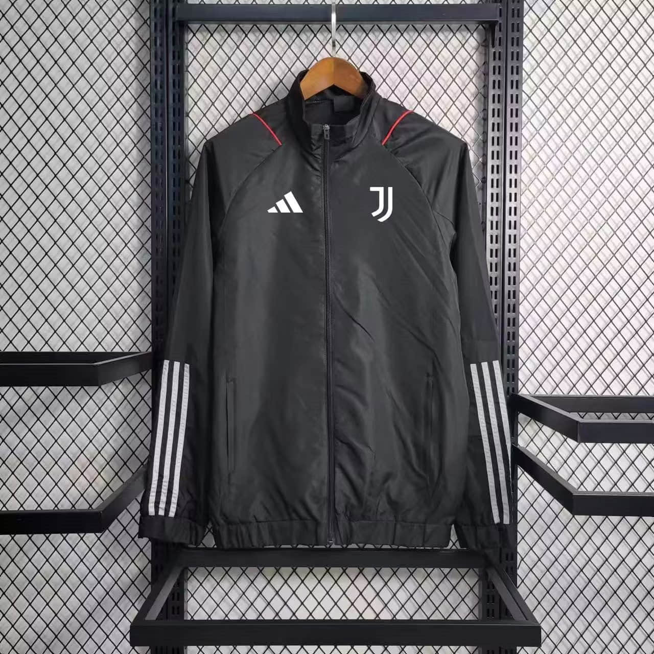 2023/2024 Juventus Windbreaker Black Football Shirt