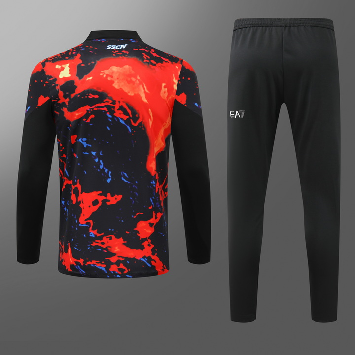 2024/2025 Napoli Half-Pull Training Suit Red Football Shirt Set