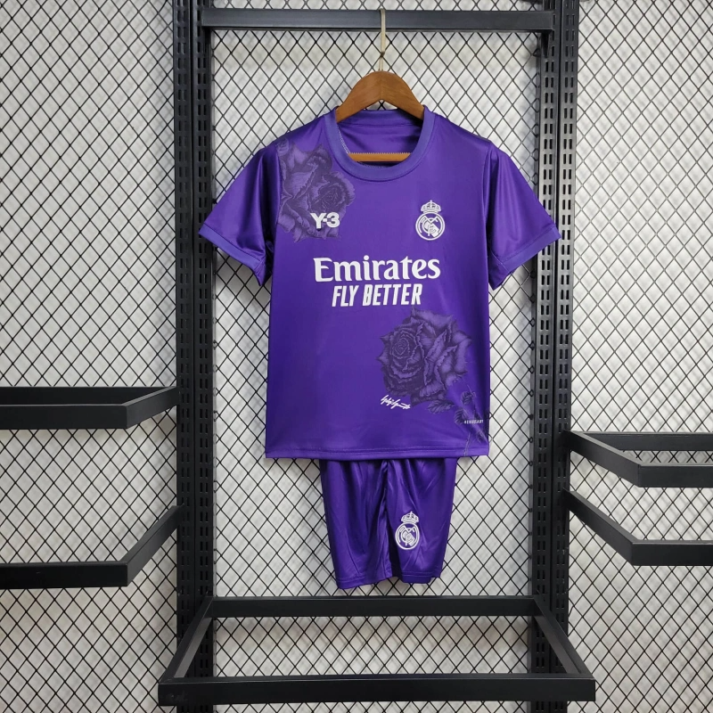 2024/2025 Real Madrid Y-3 Special Edition Purple Football Shirt Kids Size