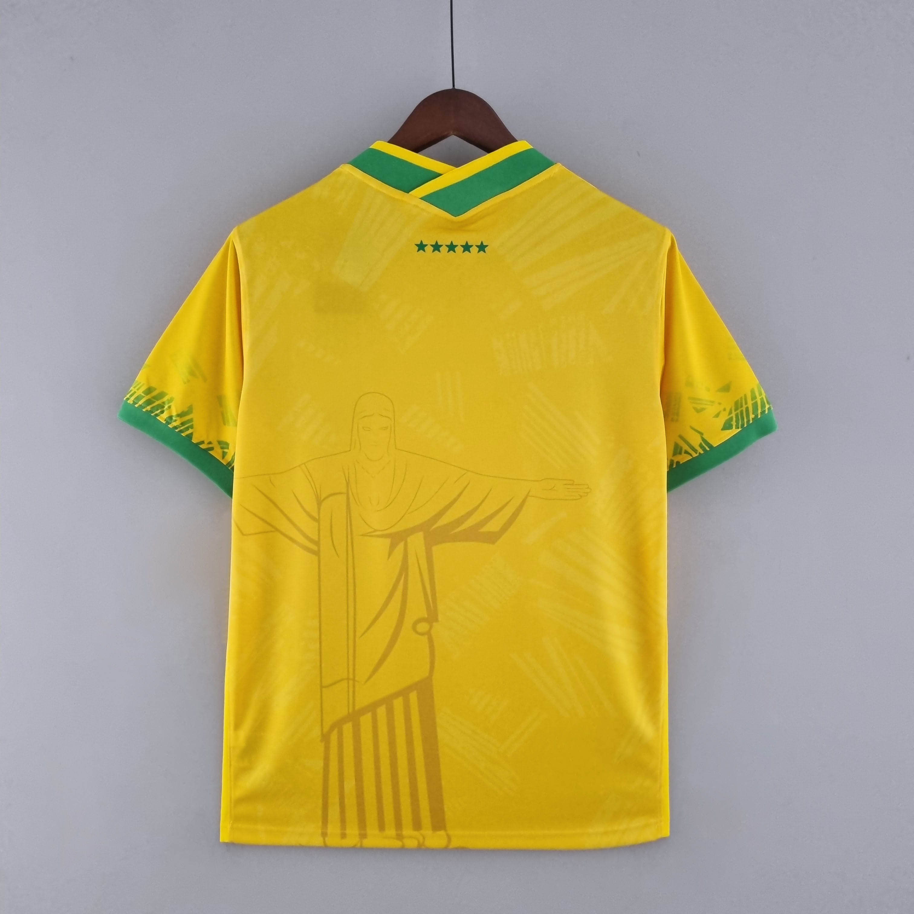 2022 Brazil Classic Yellow Football Shirt
