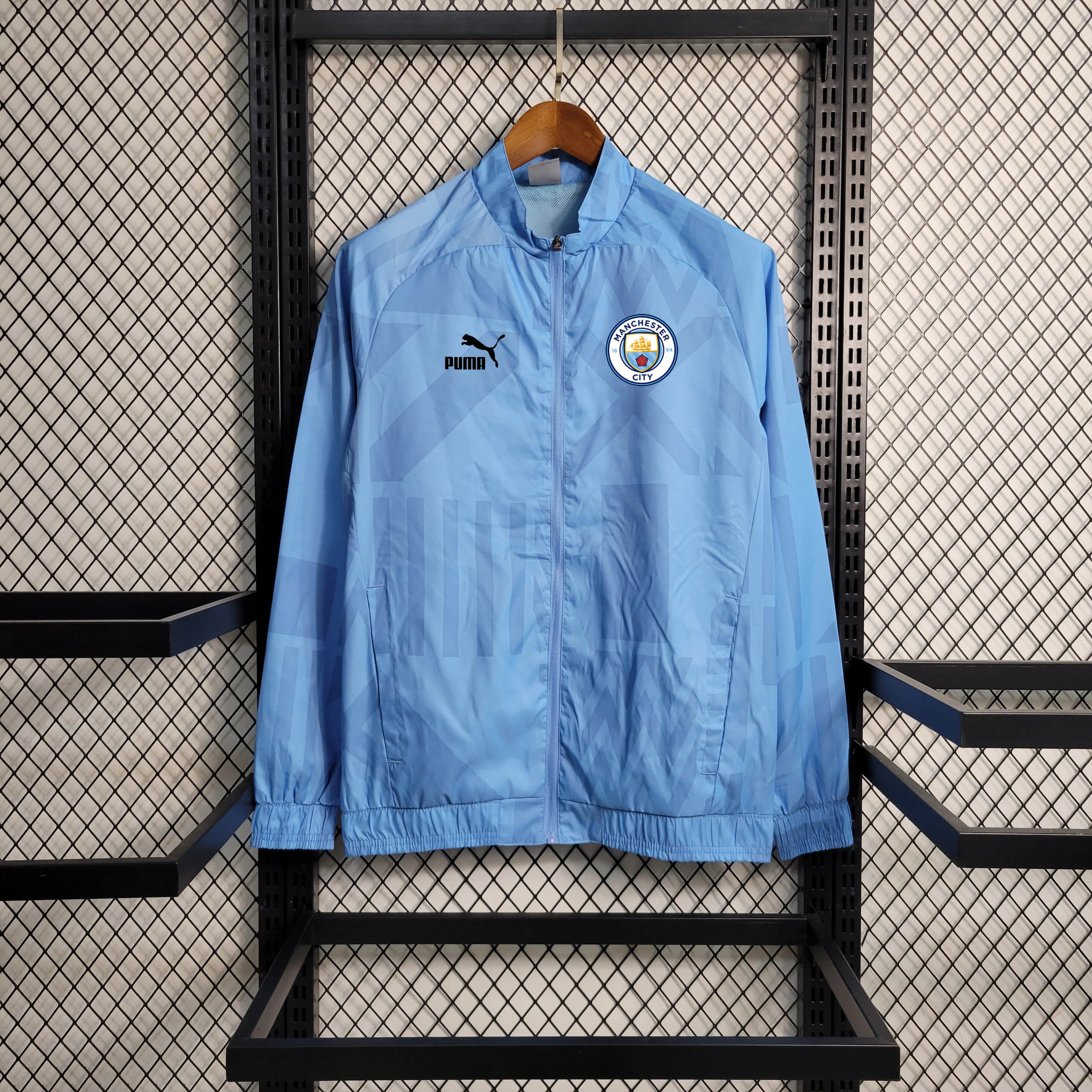 2023/2024 Manchester City Windbreaker Blue Football Shirt