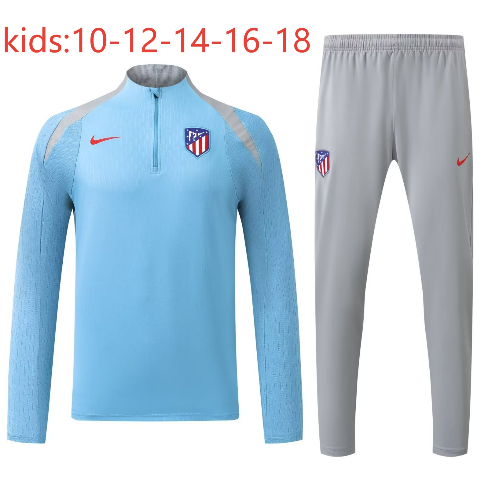 2024/2025 Kids Kit Atletico Madrid Training Suit Football Shirt