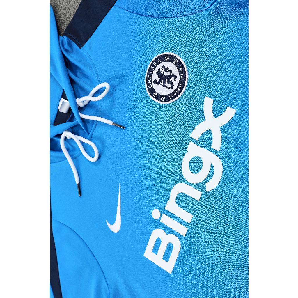 2024/2025 Chelsea Hooded Long Sleeves Training Suit Blue Football Shirt