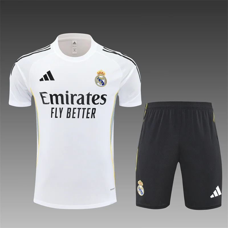 2025/2026 Real Madrid Training Wear Set Shirt Kids Size 1:1 Thai Quality