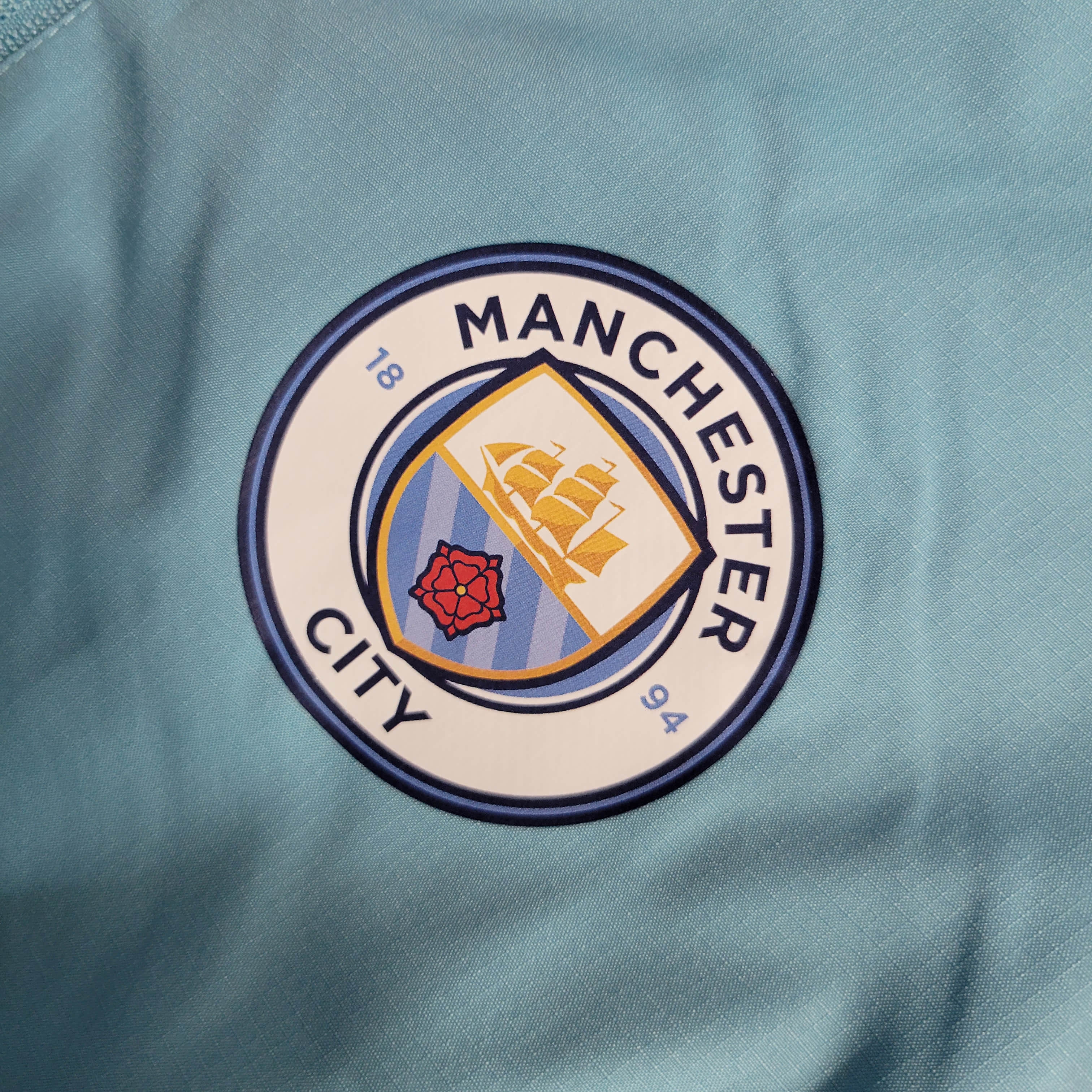 2023/2024 Manchester City Windbreaker Light Blue Football Shirt