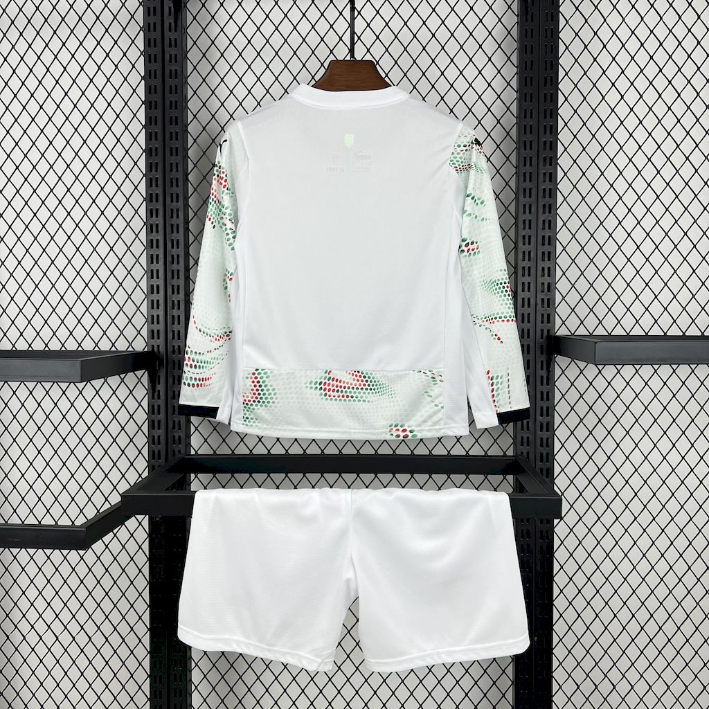 2025 Long Sleeve Portugal Away Football Shirt Kids Size 1:1 Thai Quality