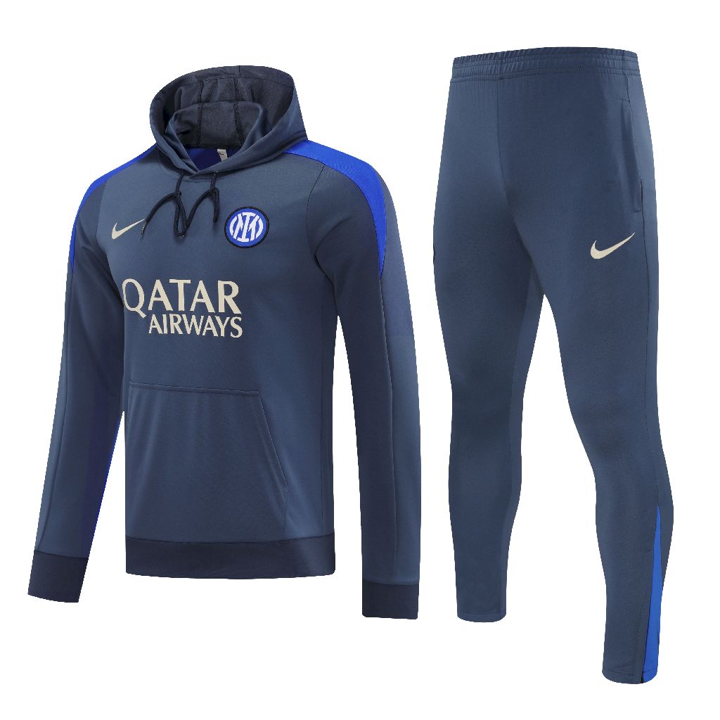 2024/2025 Inter Milan Hooded Long Sleeves Training Suit Football Shirt