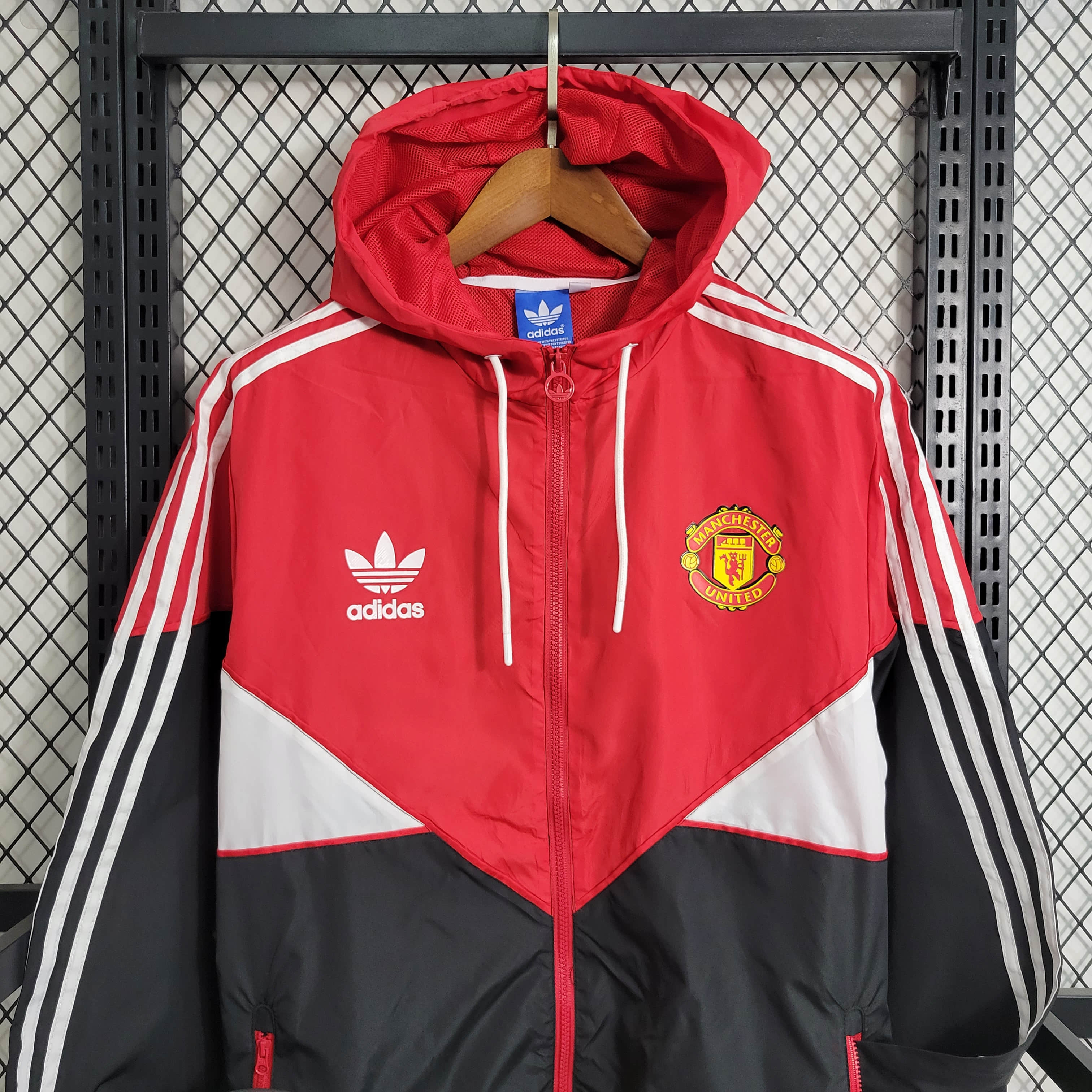 2023/2024 Manchester United Windbreaker(Black-Red)Football Shirt