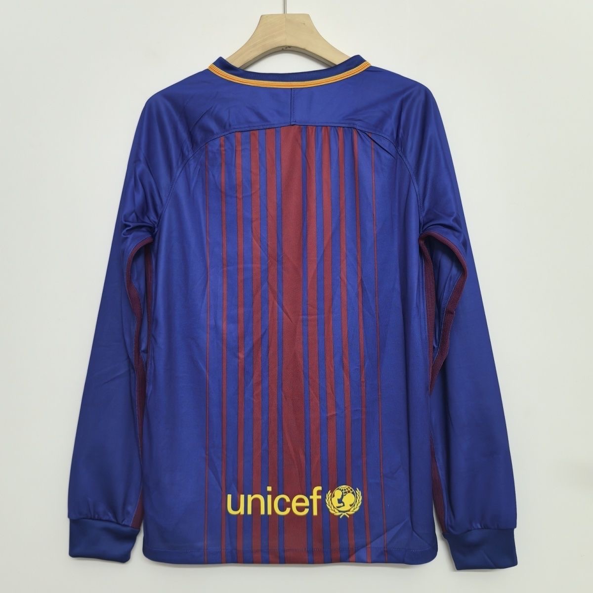 2017/2018 Retro Long Sleeve BarcelonaHome Football Shirt 1:1 Thai Quality