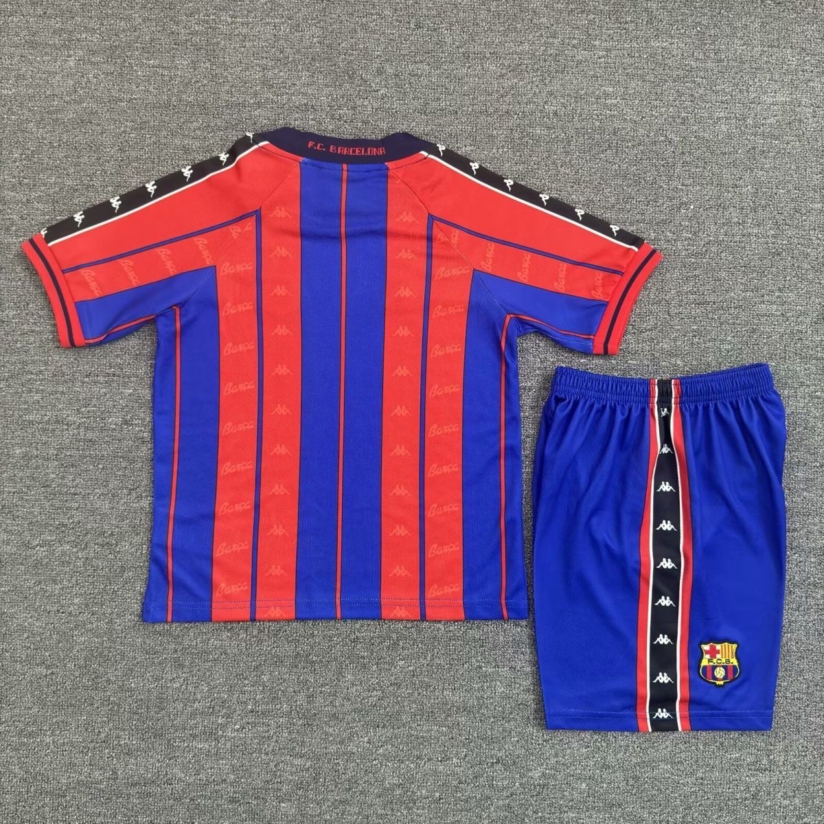 1997/1998 Retro Barcelona HomeFootball shirt Kids Size 1:1 Thai Quality