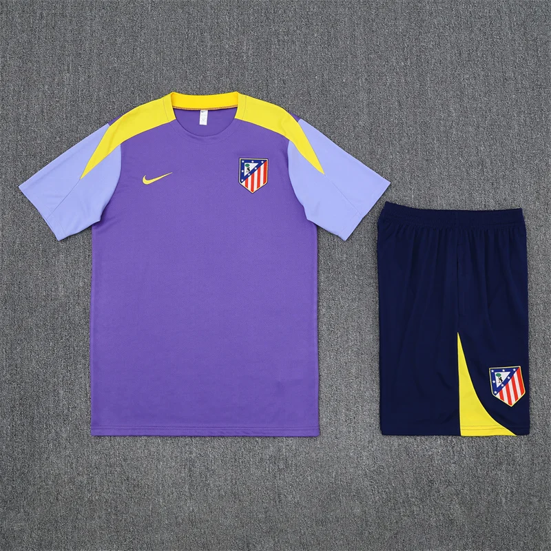 2025/2026 Atletico Madrid Training Wear Purple Set Shirt 1:1 Thai Quality