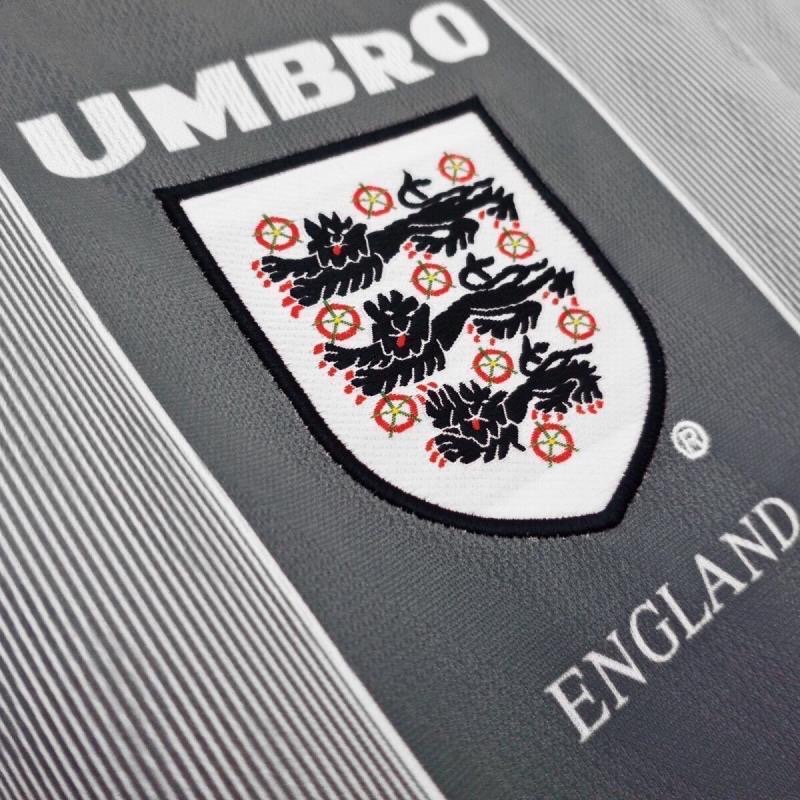 1996 Retro Long Sleeve England AwayFootball shirt 1:1 Thai Quality