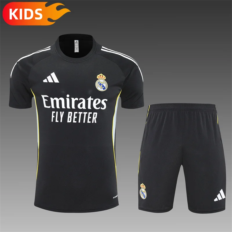 2025/2026 Real Madrid Training Wear Set Shirt Kids Size 1:1 Thai Quality