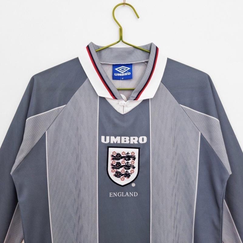 1996 Retro Long Sleeve England AwayFootball shirt 1:1 Thai Quality