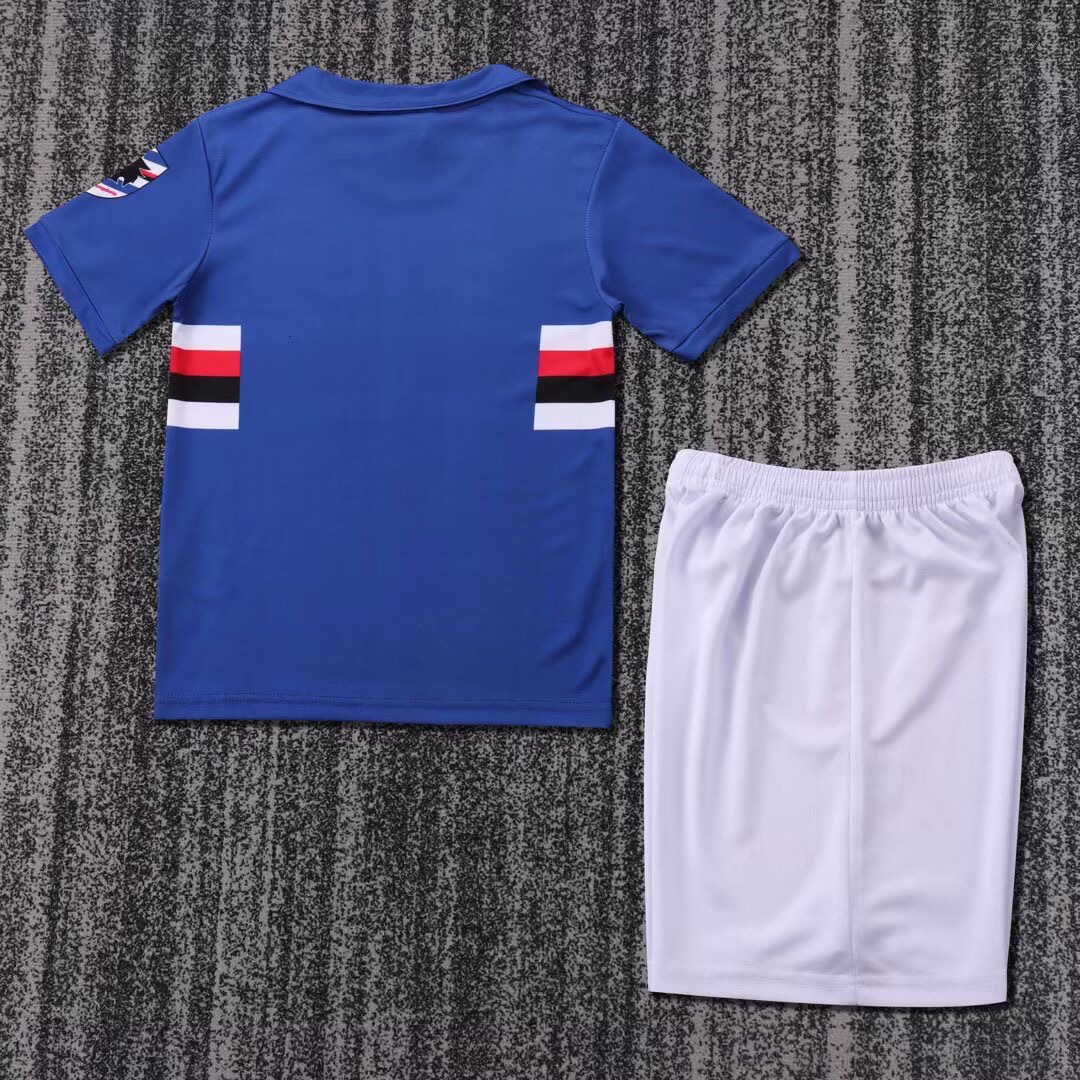 1990/1991 Retro Sampdoria HomeFootball Shirt Kids Size 1:1 Thai Quality