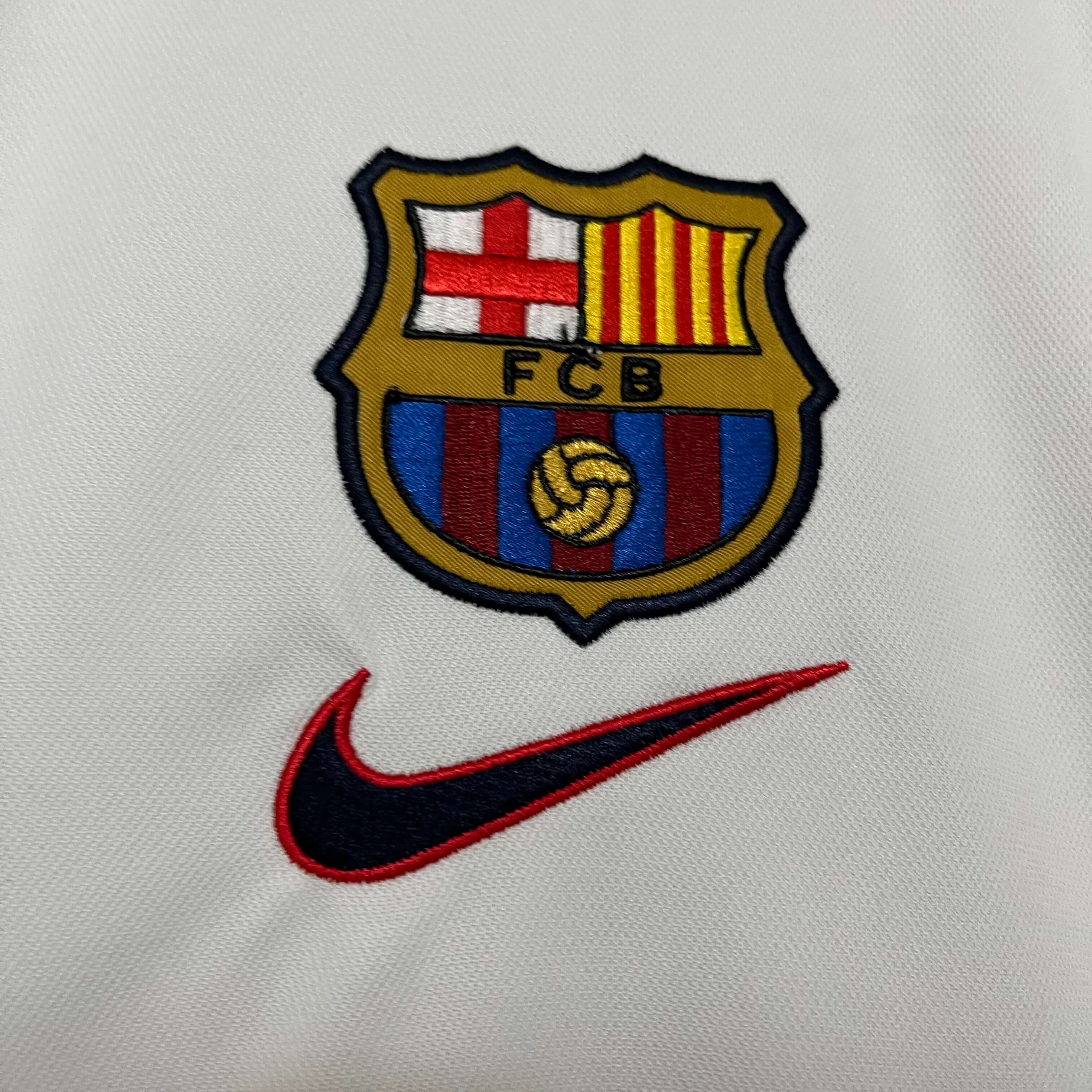 1998/1999 Retro Barcelona Away White Football Shirt
