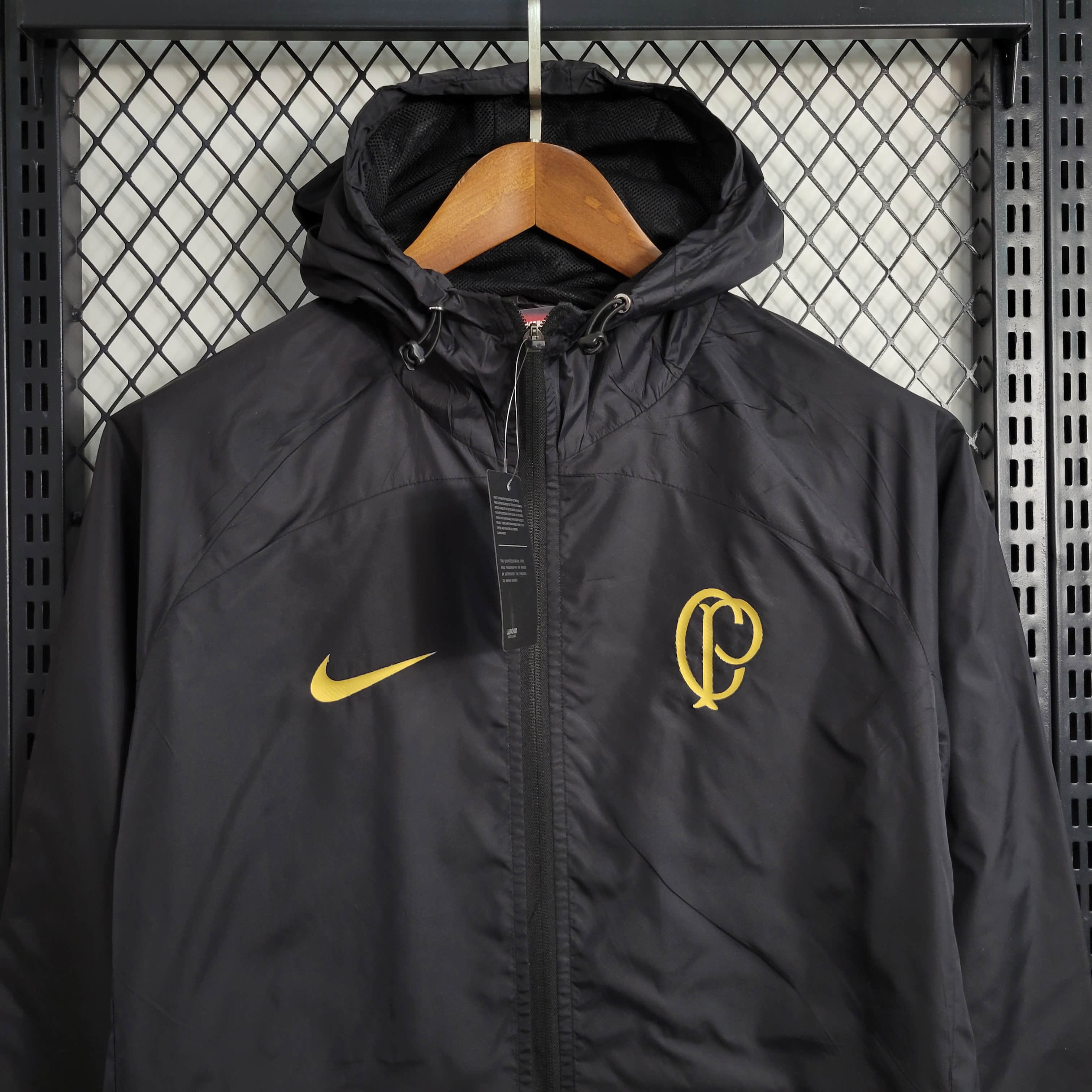 2023/2024 Corinthians Windbreaker Black Football Shirt