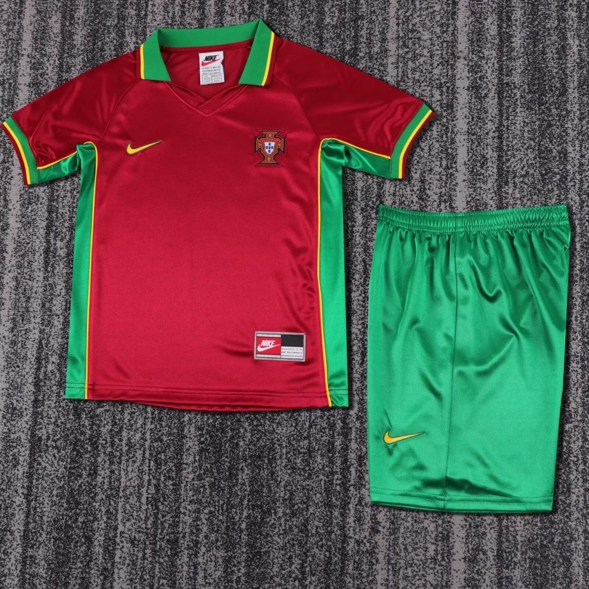 1998 Retro Portugal Home Football ShirtKids Size 1:1 Thai Quality