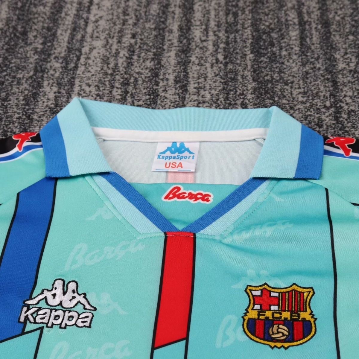 1996/1997 Retro Barcelona AwayFootball Shirt Kids Size 1:1 Thai Quality