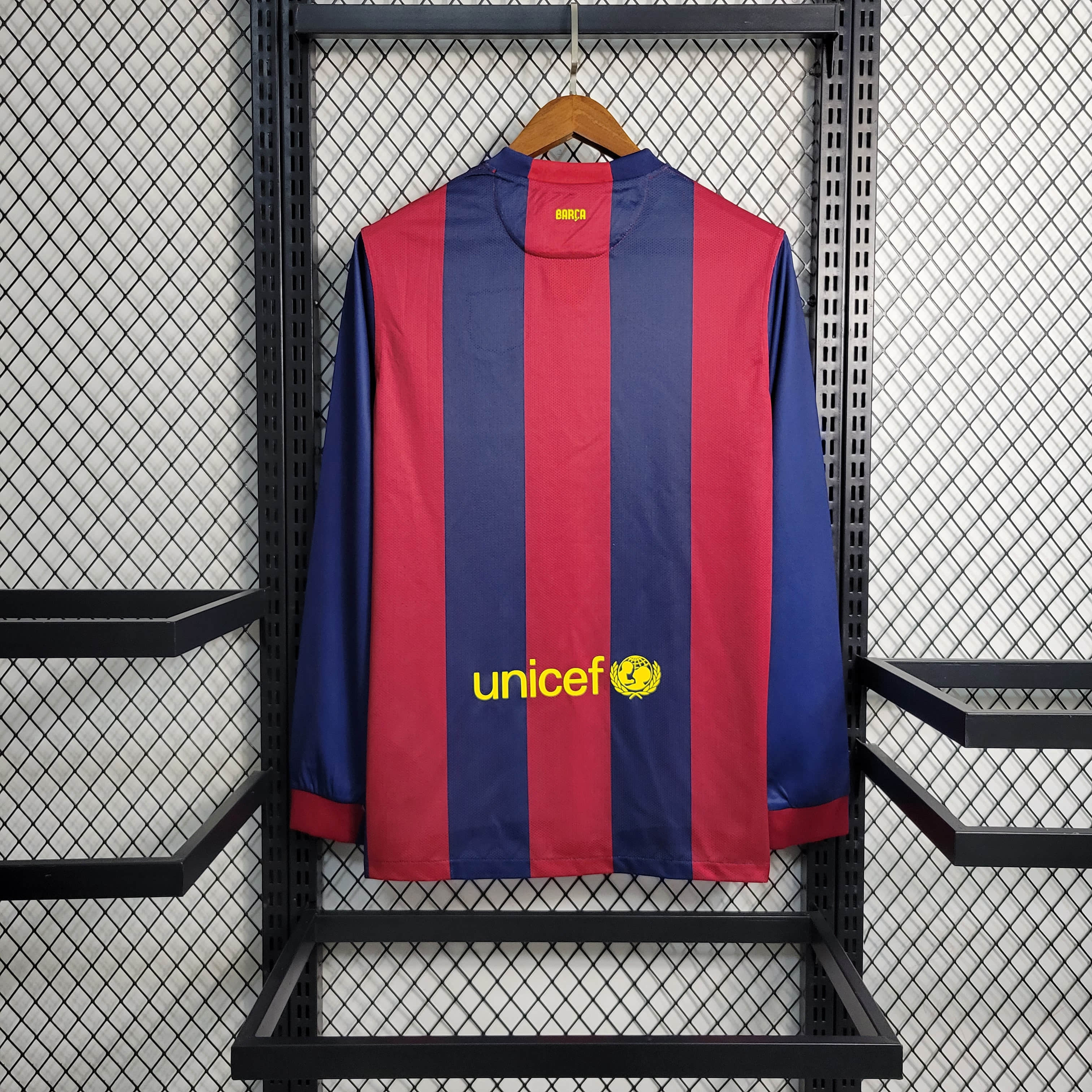 2014/2015 Retro Long Sleeve Barcelona Home Football Shirt