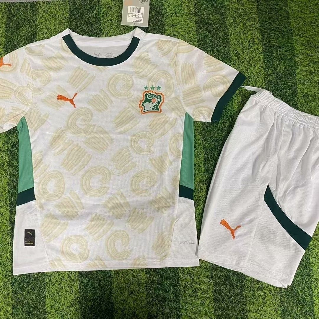 2024/2025 Ivory Coast Away FootbalShirt Kids Size 1:1 Thai Quality