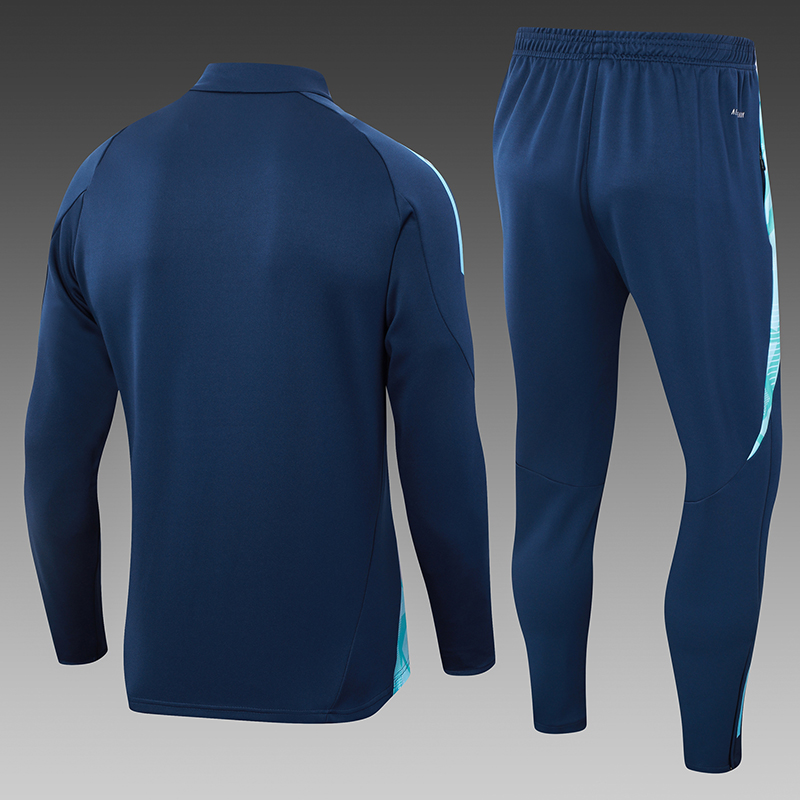 2024/2025 Arsenal Half-Pull Training Wear Blue Football Shirt