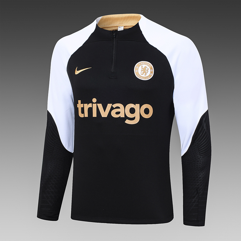 2023/2024 Chelsea Half-Pull Training Suit Black Football Shirt Set