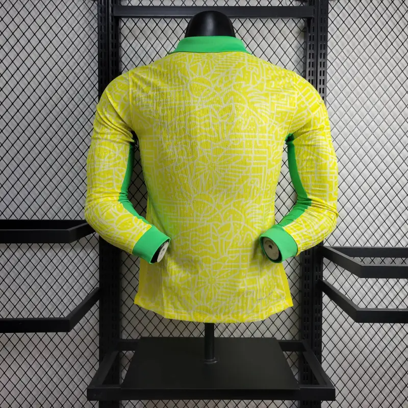 2024 Player Version Long Sleeve Brazil Home Football Shirt