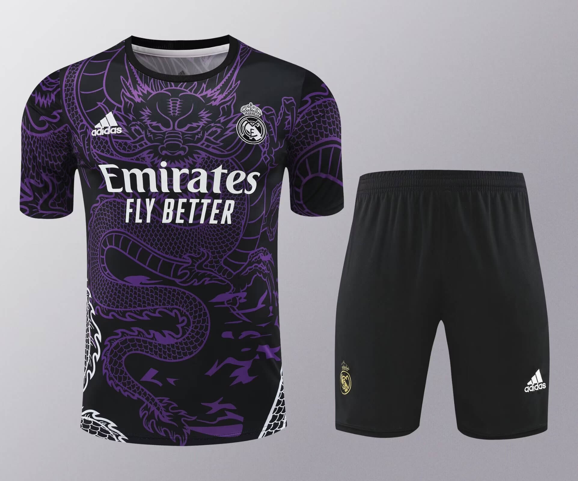 2024/2025 Real Madrid Training Wear Purple Suit Shirt