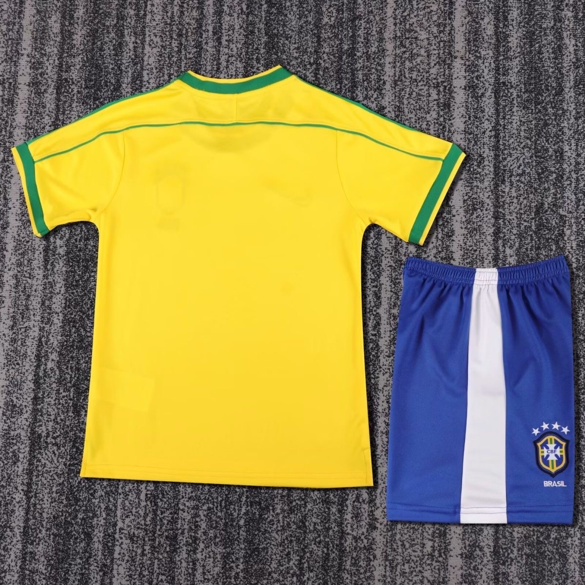 1998 Retro Brazil Home Football ShirtKids size 1:1 Thai Quality