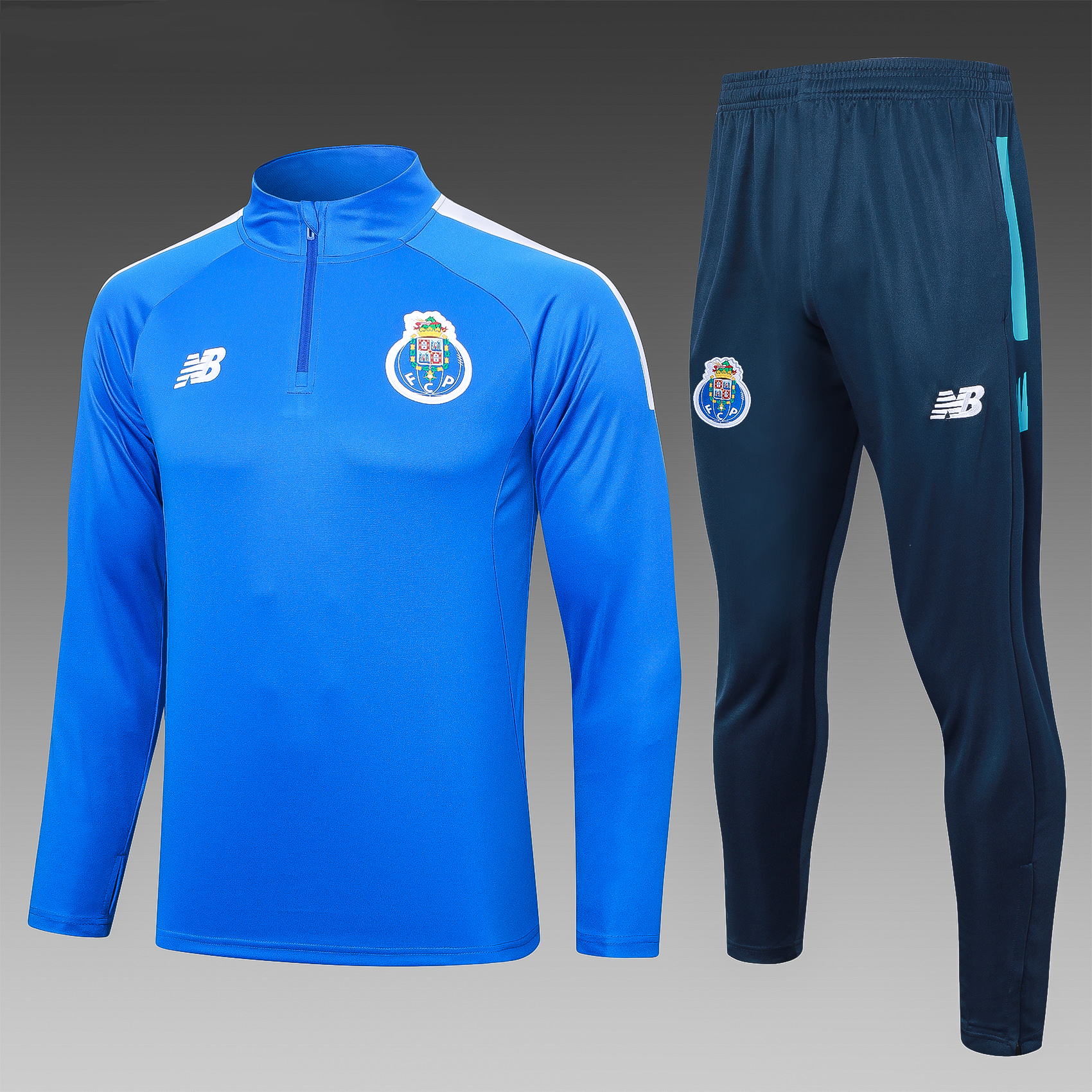 2023/2024 FC Porto Half-Pull Training Suit Blue Football Shirt Set