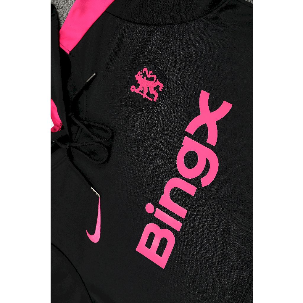 2024/2025 Chelsea Hooded Long Sleeves Training Suit Black Football Shirt