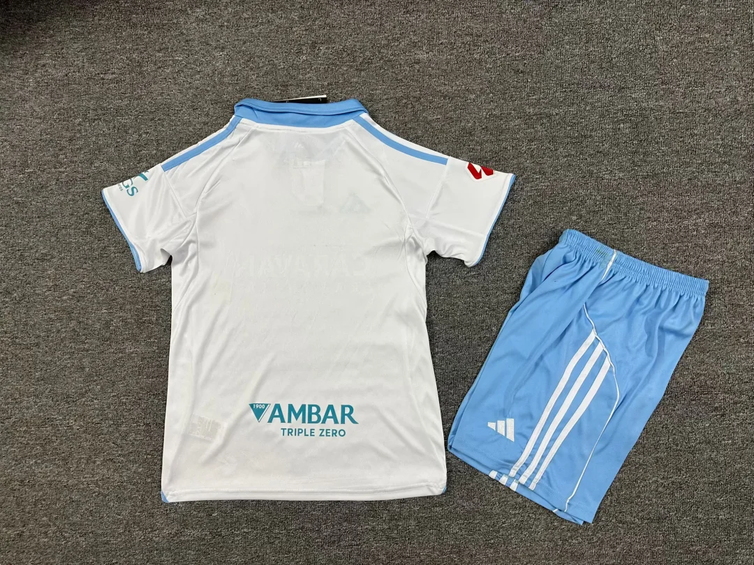 2025/2026 Real Zaragoza Home FootballShirt Kids Size 1:1 Thai Quality