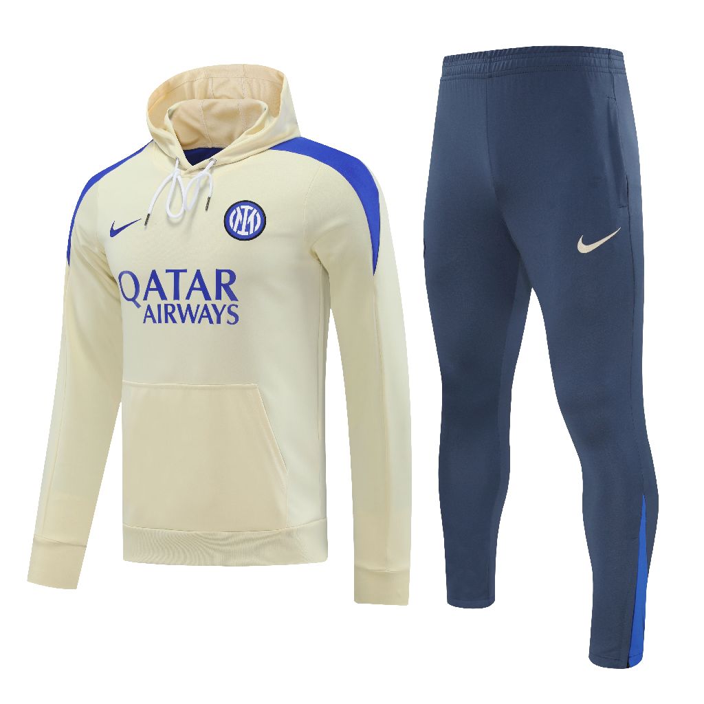 2024/2025 Inter Milan Hooded Long Sleeves Training Suit Football Shirt