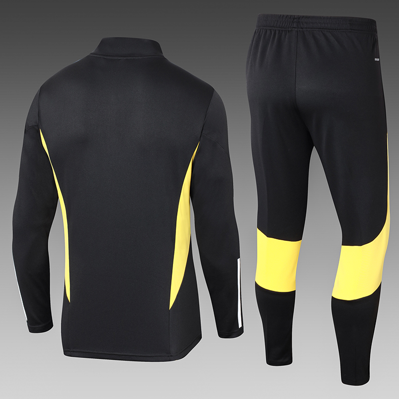 2023/2024 Juventus Half-Pull Training Suit Black Football Shirt Set